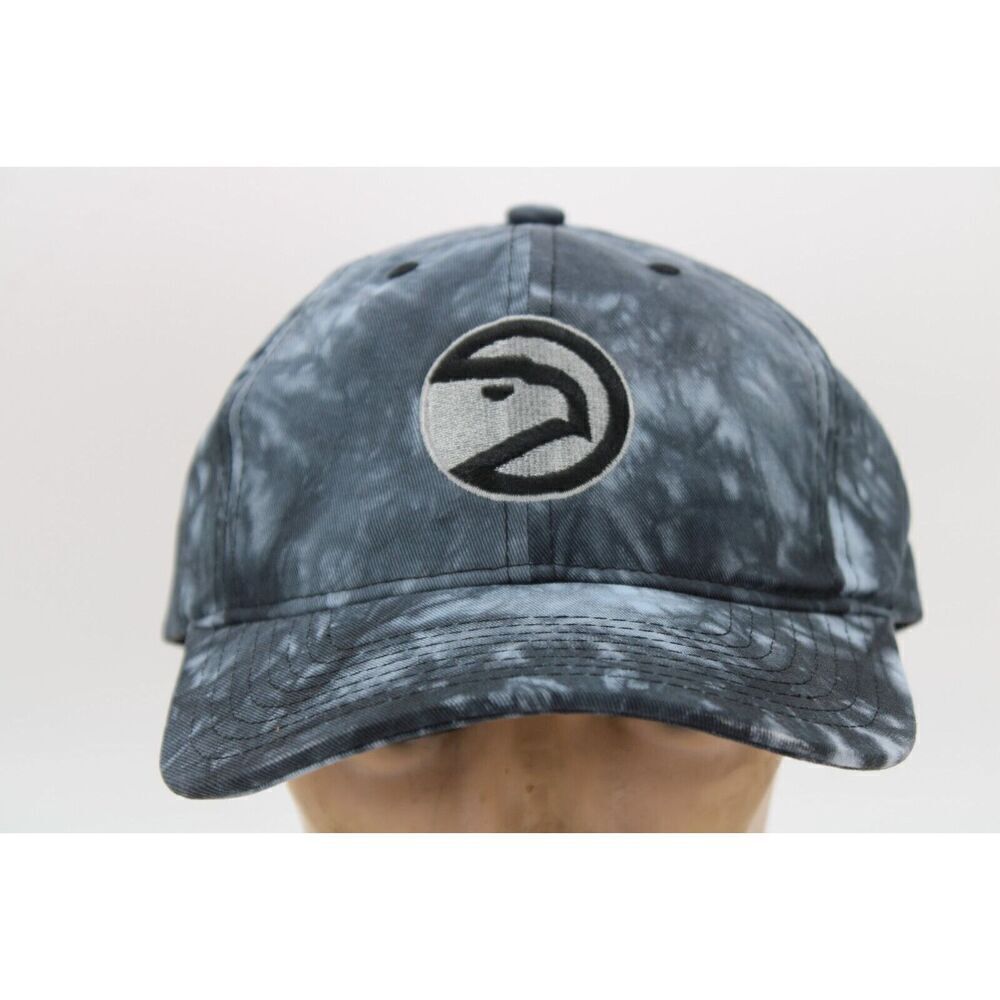 Atlanta Hawks Mitchell & Ness NBA Dad Hat Black Tie Dye Cap Stretch Closure New